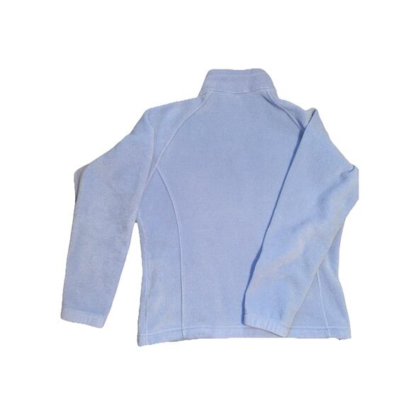 Lands End Women's Anyweather Fleece Anti Static Full Zip Jacket In Blue Size: L - Picture 8 of 9